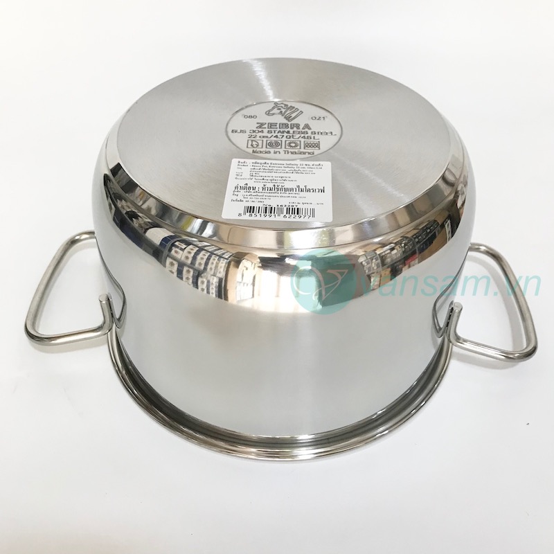 Nồi inox 304 Zebra Extreme nắp kiếng 22cm 162098 - Ảnh 4
