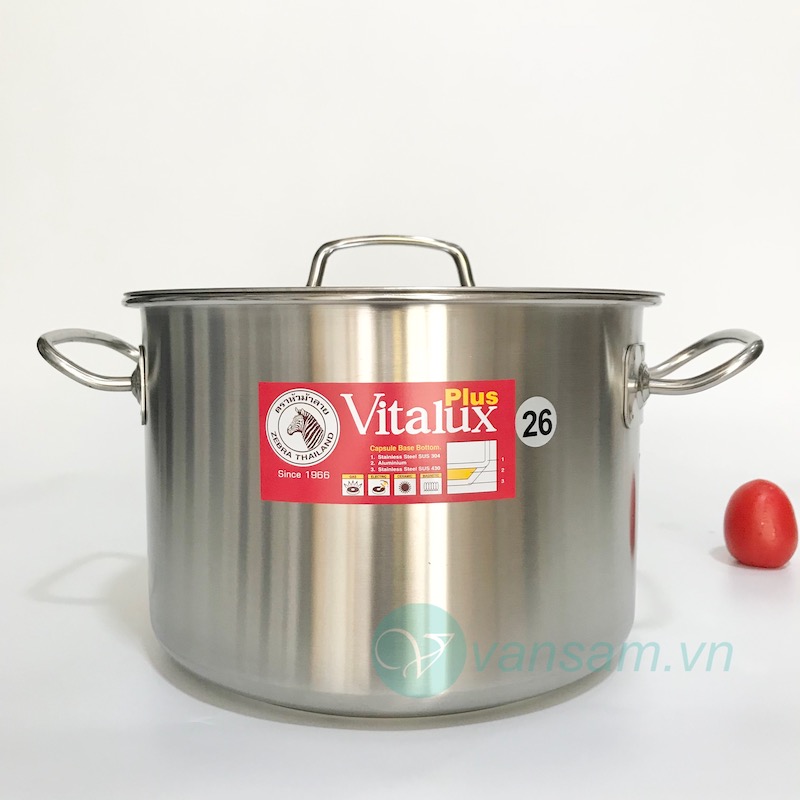 Nồi hầm 3 đáy inox 304 Zebra 26x18cm 171326 - Ảnh 3