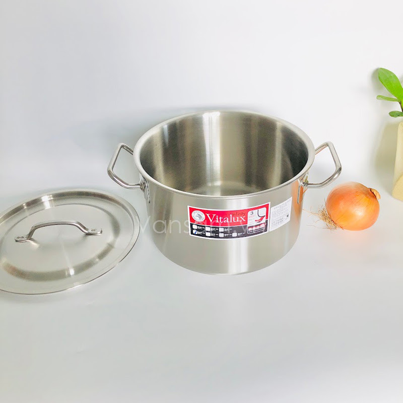 Nồi Inox 304 Zebra 3 đáy nắp Inox 24x15cm 6.5L 171344 - Ảnh 7