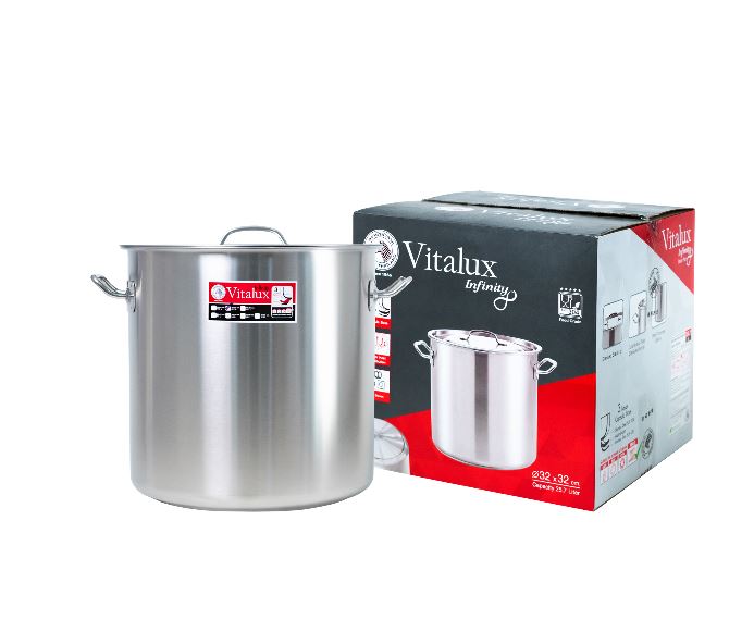 Nồi inox 304 cao cấp 3 đáy Zebra 32cm cao - Thái Lan 171340