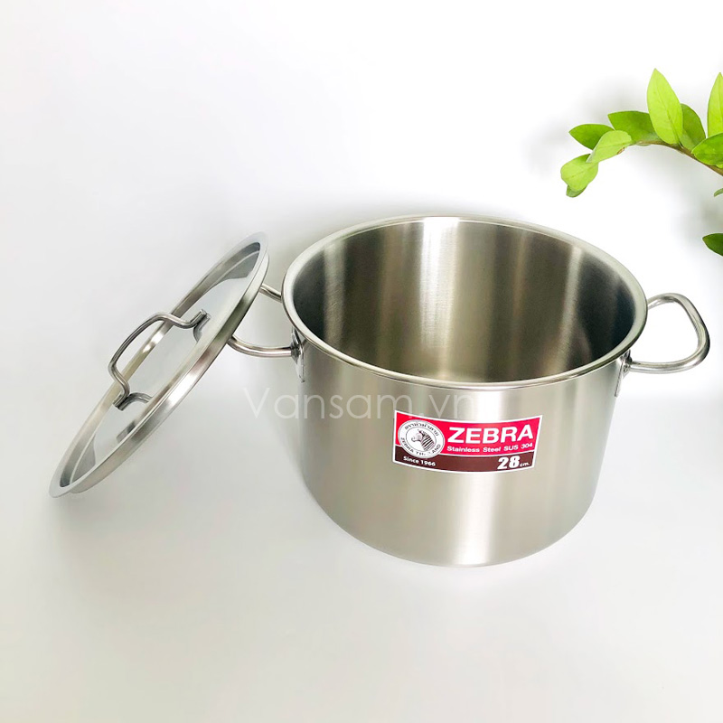 Nồi inox 304 nguyên khối Zebra 28cm x 20cm - Sản xuất tại Thái Lan 171128 - Ảnh 2