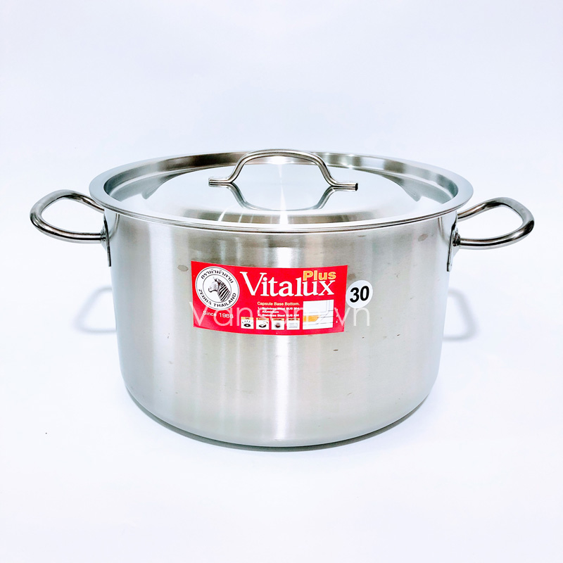 Nồi 3 đáy inox 304 Zebra plus 30cmx18cm 12.5 lít 171312