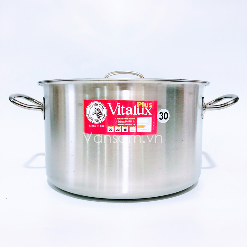 Nồi 3 đáy inox 304 Zebra plus 30cmx18cm 12.5 lít 171312 - Ảnh 3