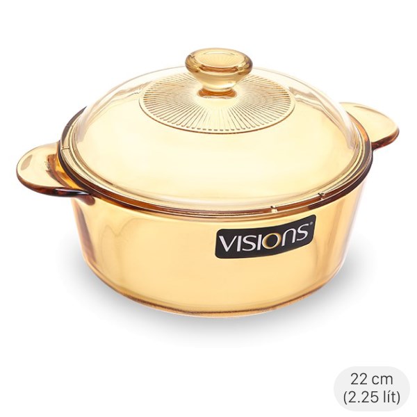 Nồi thủy tinh Visions 2.25 lít VS-22/CL1 sản xuất tại Pháp