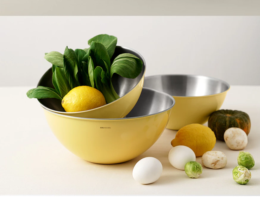 Thố inox 304 Edelkochen Hàn Quốc 24cm màu vàng