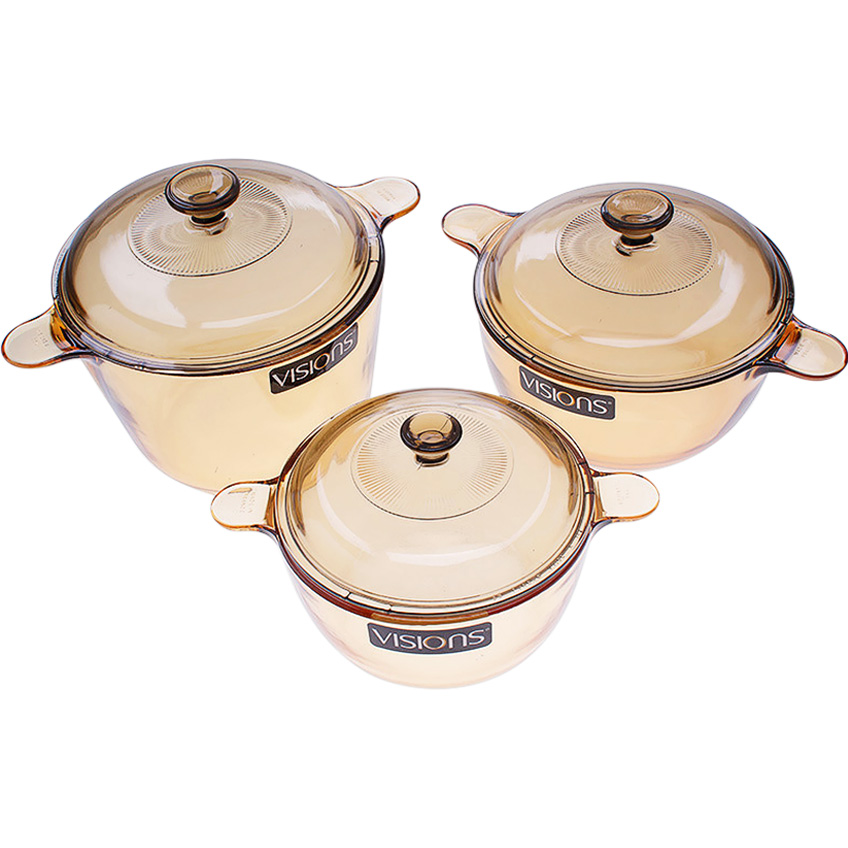 Bộ 3 nồi thủy tinh Visions VS-330/CL1 sản xuất tại Pháp - Ảnh 3