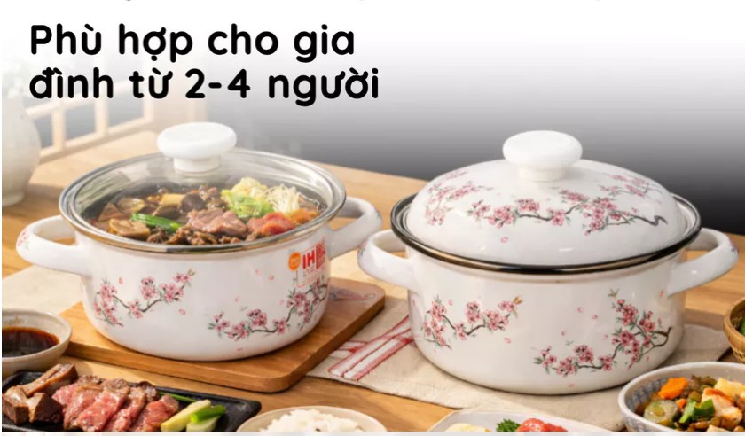 Nồi tráng men Fujihoro Nhật Bản SYM-22G - Ảnh 5