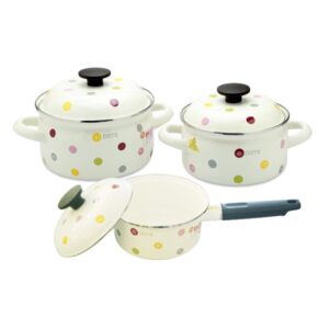 Bộ 3 nồi quánh tráng men Fujihoro Nhật Bản EDVC-161820SW