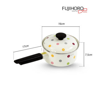 Alternative view of Nồi tay cầm tráng men Fujihoro Nhật Bản EDVC-16S