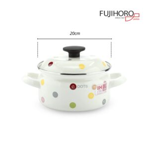 Alternative view of Bộ 3 nồi quánh tráng men Fujihoro Nhật Bản EDVC-161820SW