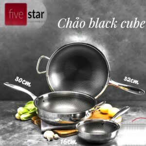 Alternative view of Chảo 3 lớp inox 304 chống dính Fivestar Blackcube 30cm